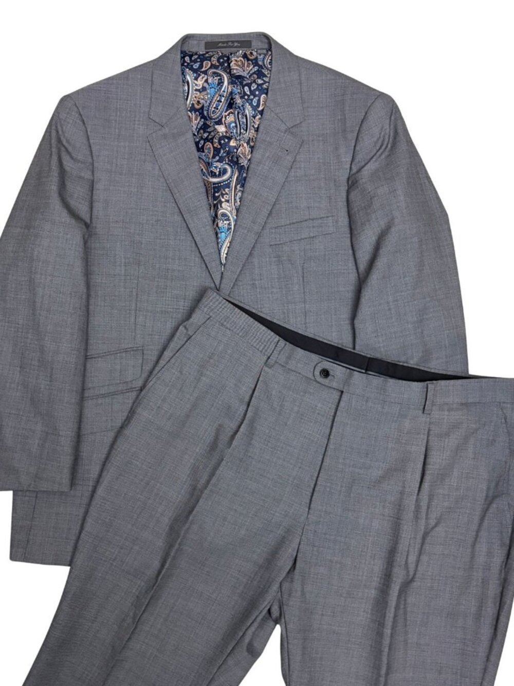 INDOCHINO Suit Business Casual Formal Gray Blazer Dress Pants Mens XL
